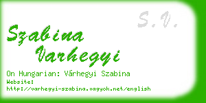 szabina varhegyi business card