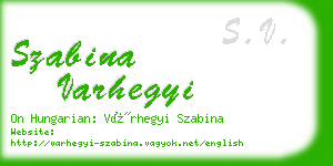 szabina varhegyi business card
